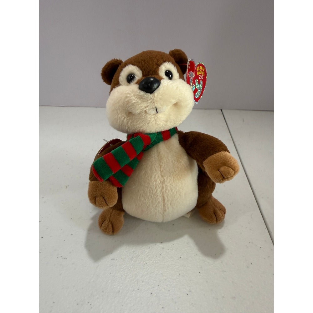 Ty‎ Beanie Babies 2.0 Yule Otter Holiday Plush With Tag 2007